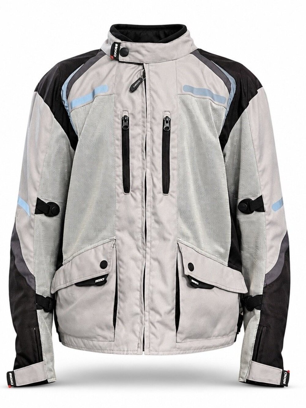 Sedici Marco Mesh Motorcycle Jacket Gray Men's XL CE Armor ADV Riding Touring